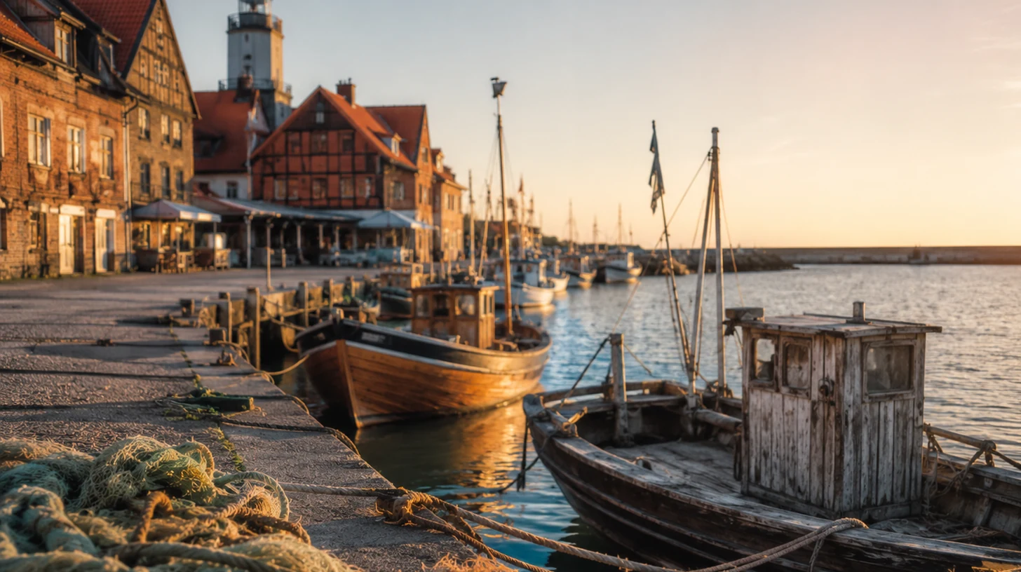 Gdański port i woda w bałtyckich barwach